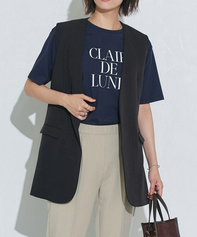 【ピエロ/Pierrot】のベルト付きノーカラージレ インテリア・キッズ・メンズ・レディースファッション・服の通販 founy(ファウニー) 　ファッション　Fashion　レディースファッション　Fashion for Women　アウター　Coat / Outerwear Collection　トップス・カットソー　Cut & Sew Tops　ベスト&ジレ / 重ね着スタイル　Vests & Gilets　ベルト&ウエストマーク　Belts & Waist Accessories　シンプル　Simple, Minimal　プチプライス・低価格　Affordable / Budget Price　167cm / ブラック / M|ID: prp329100004975763 ipo3291000000037299265