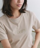 【ピエロ/Pierrot】の【接触冷感・イージーケア】選べるロゴTシャツ 大人の最旬トレンドファッション＆コーディネート founy(ファウニー) ファッション Fashion レディースファッション Fashion for Women トップス・カットソー Cut & Sew Tops シャツ・ブラウス・オフィスカジュアル Elegant Blouses & Button-Ups ロングTシャツ・Tシャツ Longline T-Shirts & Tees インナー Innerwear ジャケット Jacket, Outerwear 送料無料 Free Shipping プチプライス・低価格 Affordable / Budget Price エレガント 上品 Elegant thumbnail 167cm / B / グレージュ×ゴールドビジュー / M|ID: prp329100004975766 ipo3291000000037299278