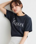 【ピエロ/Pierrot】の【接触冷感・イージーケア】選べるロゴTシャツ 大人の最旬トレンドファッション＆コーディネート founy(ファウニー) ファッション Fashion レディースファッション Fashion for Women トップス・カットソー Cut & Sew Tops シャツ・ブラウス・オフィスカジュアル Elegant Blouses & Button-Ups ロングTシャツ・Tシャツ Longline T-Shirts & Tees インナー Innerwear ジャケット Jacket, Outerwear 送料無料 Free Shipping プチプライス・低価格 Affordable / Budget Price エレガント 上品 Elegant thumbnail 167cm / D / ネイビー×オフホワイト / M|ID: prp329100004975766 ipo3291000000037299282