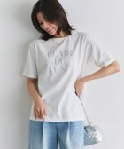 【ピエロ/Pierrot】の【接触冷感・イージーケア】オーバーサイズロゴTシャツ 大人の最旬トレンドファッション＆コーディネート founy(ファウニー) ファッション Fashion レディースファッション Fashion for Women トップス・カットソー Cut & Sew Tops シャツ・ブラウス・オフィスカジュアル Elegant Blouses & Button-Ups ロングTシャツ・Tシャツ Longline T-Shirts & Tees 送料無料 Free Shipping シンプル Simple, Minimal プチプライス・低価格 Affordable / Budget Price ベーシック Basic, Essential エレガント 上品 Elegant thumbnail 167cm / B / オフホワイト×シルバー / M|ID: prp329100004975772 ipo3291000000037299308