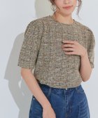 【ピエロ/Pierrot】のツイードパフスリーブカットソー 大人の最旬トレンドファッション＆コーディネート founy(ファウニー) ファッション Fashion レディースファッション Fashion for Women トップス・カットソー Cut & Sew Tops カットソー・ベーシックTシャツ Cut-and-Sewn Tops / Stretch Tees & Basics おすすめ Recommended / Our Picks カットソー Cut and Sewn Top ストレッチ Stretch, Stretchy Fabric スリーブ Sleeve, Long Sleeve / Short Sleeve ツイード Twill, Twill Weave デニム Denim, Jeans Material プチプライス・低価格 Affordable / Budget Price エレガント 上品 Elegant thumbnail 167cm / ベージュ / M|ID: prp329100004975783 ipo3291000000037299357