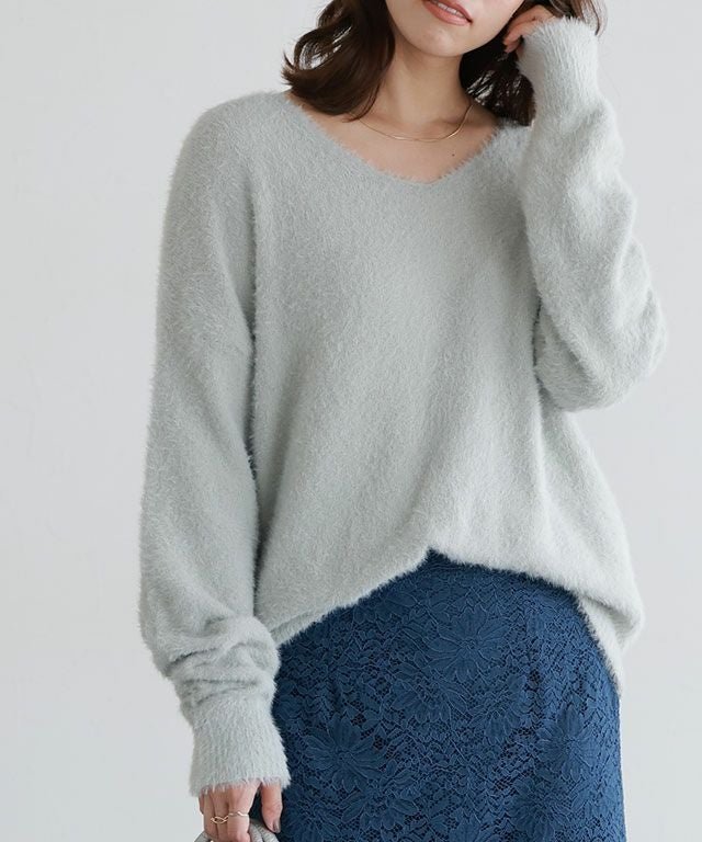 【ピエロ/Pierrot】の選べるショートシャギーニット インテリア・キッズ・メンズ・レディースファッション・服の通販 founy(ファウニー) 　ファッション　Fashion　レディースファッション　Fashion for Women　トップス・カットソー　Cut & Sew Tops　ニット　Knit Tops & Sweaters　コンパクト　Compact, Small Size　ストレート　Straight, Straight Cut　タートル　Turtleneck, Turtle Collar　ハイネック　High Neck, Mock Neck　バランス　Balance, Style Balance　プチプライス・低価格　Affordable / Budget Price　ボトム　Bottoms, Lower Wear　ライトグレー|ID: prp329100004975804 ipo3291000000037299429