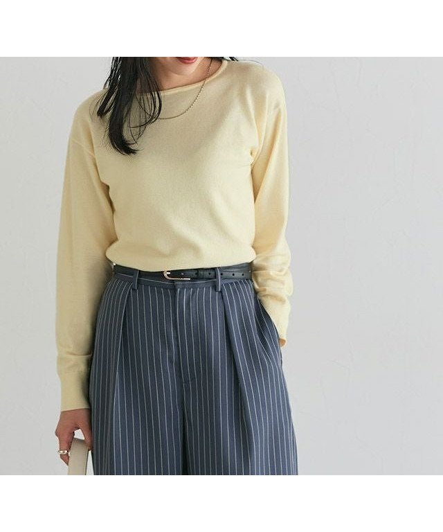 【ピエロ/Pierrot】の洗えるふんわりカシミヤタッチニット インテリア・キッズ・メンズ・レディースファッション・服の通販 founy(ファウニー) 　ファッション　Fashion　レディースファッション　Fashion for Women　トップス・カットソー　Cut & Sew Tops　ニット　Knit Tops & Sweaters　インナー　Innerwear　シンプル　Simple, Minimal　プチプライス・低価格　Affordable / Budget Price　ベーシック　Basic, Essential　エレガント 上品　Elegant　洗える　Machine Washable　162cm / クリームイエロー / ボートネック / M|ID: prp329100004975805 ipo3291000000037299442