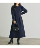 【ピエロ/Pierrot】のウエストタックキーネックワンピース 大人の最旬トレンドファッション＆コーディネート founy(ファウニー) ファッション Fashion レディースファッション Fashion for Women ワンピース Dresses シャーリング Shirring, Ruched フェミニン Feminine, Girly フレア Flare, Flared プチプライス・低価格 Affordable / Budget Price thumbnail 166cm / ネイビー / M|ID: prp329100004975824 ipo3291000000037299510