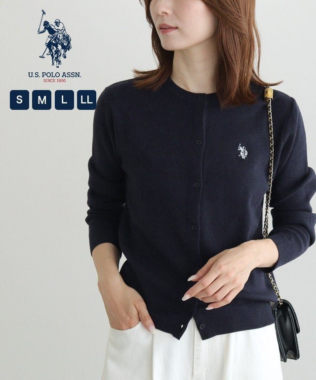 【ピエロ/Pierrot】の【U.S.POLO ASSN.】ニットカーディガン 大人の最旬トレンドファッション＆コーディネート founy(ファウニー) 　ファッション　Fashion　レディースファッション　Fashion for Women　トップス・カットソー　Cut & Sew Tops　ニット　Knit Tops & Sweaters　カーディガン・羽織り　Layered Style Cardigans　カーディガン　Cardigan, Knitwear　シンプル　Simple, Minimal　プチプライス・低価格　Affordable / Budget Price　ワンポイント　One Point, Statement Accent　 other-1|ID: prp329100004975836 ipo3291000000037299547