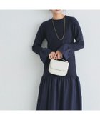 【ピエロ/Pierrot】の異素材ドッキングニットワンピース 大人の最旬トレンドファッション＆コーディネート founy(ファウニー) ファッション Fashion レディースファッション Fashion for Women ワンピース Dresses ニットワンピース Knit Dresses ギャザー Gathered, Ruffled ドッキング Docking, Mixed Material フレア Flare, Flared プチプライス・低価格 Affordable / Budget Price エレガント 上品 Elegant 切替 Switching, Contrast Panel thumbnail 167cm / ネイビー / M|ID: prp329100004975856 ipo3291000000037299630
