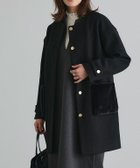 【ピエロ/Pierrot】の2wayファーポケットノーカラーコート 大人の最旬トレンドファッション＆コーディネート founy(ファウニー) ファッション Fashion レディースファッション Fashion for Women アウター Coat / Outerwear Collection コート・ロングコート・ピーコート Long Coats, Peacoats & More レディースジャケット・軽アウター Jackets プチプライス・低価格 Affordable / Budget Price ポケット Pocket, Pocket Detail メルトン Melton, Heavy Wool エレガント 上品 Elegant thumbnail 167cm / ブラック / M|ID: prp329100004975873 ipo3291000000037299684