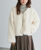 【ピエロ/Pierrot】のシャギーボアショートコート 大人の最旬トレンドファッション＆コーディネート founy(ファウニー) ファッション Fashion レディースファッション Fashion for Women アウター Coat / Outerwear Collection コート・ロングコート・ピーコート Long Coats, Peacoats & More レディースジャケット・軽アウター Jackets ショート Short, Short Length デコルテ Décolleté, Neckline トレンド Trend, Trending Now プチプライス・低価格 Affordable / Budget Price ミックス Mix, Mixed Style ワイド Wide, Wide Fit thumbnail 166cm / アイボリー / M|ID: prp329100004975879 ipo3291000000037299704
