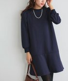 【ピエロ/Pierrot】のペアスキンベロアショートワンピース 大人の最旬トレンドファッション＆コーディネート founy(ファウニー) ファッション Fashion レディースファッション Fashion for Women ワンピース Dresses ジョーゼット Georgette, Semi-Sheer Fabric スリーブ Sleeve, Long Sleeve / Short Sleeve フェミニン Feminine, Girly フリル Frill, Ruffle プチプライス・低価格 Affordable / Budget Price ベロア Velour, Soft Velvet エレガント 上品 Elegant thumbnail 166cm / ネイビー / M|ID: prp329100004975886 ipo3291000000037299728