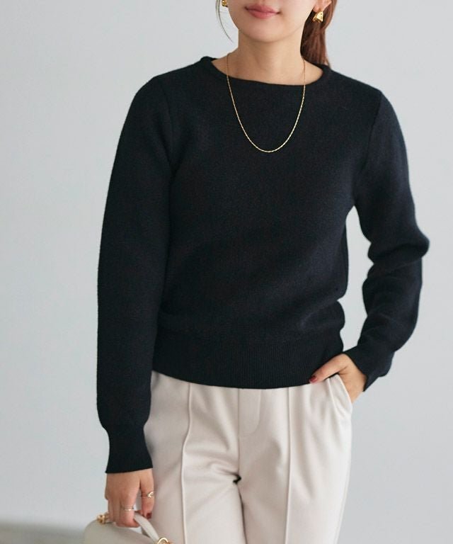 【ピエロ/Pierrot】の裏シャギーボートネックニット インテリア・キッズ・メンズ・レディースファッション・服の通販 founy(ファウニー) 　ファッション　Fashion　レディースファッション　Fashion for Women　トップス・カットソー　Cut & Sew Tops　ニット　Knit Tops & Sweaters　インナー　Innerwear　プチプライス・低価格　Affordable / Budget Price　ベーシック　Basic, Essential　エレガント 上品　Elegant　166cm / ブラック / M|ID: prp329100004975891 ipo3291000000037299745