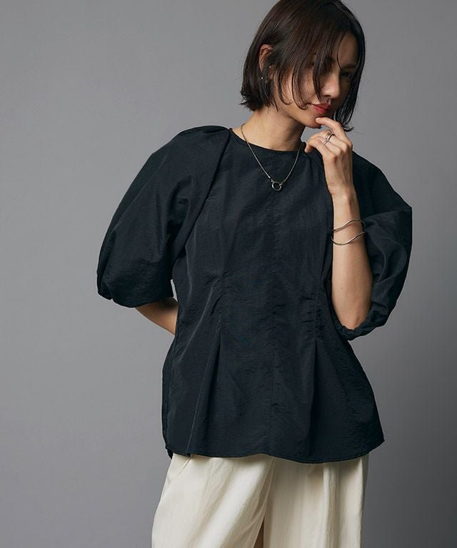 【ピエロ/Pierrot】のRASW バルーンスリーブブラウス インテリア・キッズ・メンズ・レディースファッション・服の通販 founy(ファウニー) 　ファッション　Fashion　レディースファッション　Fashion for Women　トップス・カットソー　Cut & Sew Tops　シャツ・ブラウス・オフィスカジュアル　Elegant Blouses & Button-Ups　シェイプ　Shape, Slim Fit　バルーン　Balloon, Balloon Silhouette　フェミニン　Feminine, Girly　プチプライス・低価格　Affordable / Budget Price　ブラック|ID: prp329100004975930 ipo3291000000037299890