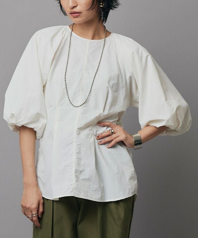 【ピエロ/Pierrot】のRASW バルーンスリーブブラウス インテリア・キッズ・メンズ・レディースファッション・服の通販 founy(ファウニー) 　ファッション　Fashion　レディースファッション　Fashion for Women　トップス・カットソー　Cut & Sew Tops　シャツ・ブラウス・オフィスカジュアル　Elegant Blouses & Button-Ups　シェイプ　Shape, Slim Fit　バルーン　Balloon, Balloon Silhouette　フェミニン　Feminine, Girly　プチプライス・低価格　Affordable / Budget Price　オフホワイト|ID: prp329100004975930 ipo3291000000037299891