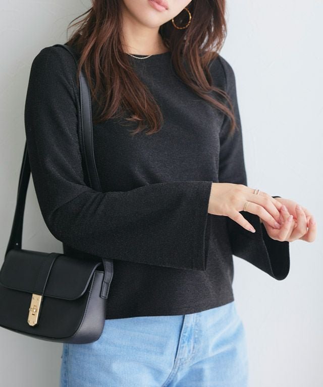 【ピエロ/Pierrot】のストレッチラメプルオーバー インテリア・キッズ・メンズ・レディースファッション・服の通販 founy(ファウニー) https://founy.com/ ファッション Fashion レディースファッション Fashion for Women トップス・カットソー Cut & Sew Tops カジュアルプルオーバー・ニットトップス Pullovers & Knit Tops / Casual Pullovers シンプル Simple, Minimal ストレッチ Stretch, Stretchy Fabric スリーブ Sleeve, Long Sleeve / Short Sleeve トレンド Trend, Trending Now ニットソー Knit-Sewn, Cut & Sew Knit フレア Flare, Flared プチプライス・低価格 Affordable / Budget Price |ID: prp329100004975938 ipo3291000000037299916
