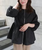 【ピエロ/Pierrot】のペプラムジップブラウス 大人の最旬トレンドファッション＆コーディネート founy(ファウニー) ファッション Fashion レディースファッション Fashion for Women トップス・カットソー Cut & Sew Tops シャツ・ブラウス・オフィスカジュアル Elegant Blouses & Button-Ups ジップ Zip, Zipper スリーブ Sleeve, Long Sleeve / Short Sleeve プチプライス・低価格 Affordable / Budget Price ペプラム Peplum, Flared Hem ロング Long, Long-Length thumbnail 163cm / ブラック / M|ID: prp329100004975943 ipo3291000000037299935