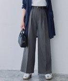 【ピエロ/Pierrot】のセンタープレスタックワイドパンツ 大人の最旬トレンドファッション＆コーディネート founy(ファウニー) ファッション Fashion レディースファッション Fashion for Women パンツ Pants & Trousers 送料無料 Free Shipping センター Center, Center Line プチプライス・低価格 Affordable / Budget Price thumbnail 162cm / ストライプ / チャコール / M|ID: prp329100004975958 ipo3291000000037300007
