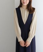 【ピエロ/Pierrot】の選べる柄2wayギャザーブラウス 大人の最旬トレンドファッション＆コーディネート founy(ファウニー) ファッション Fashion レディースファッション Fashion for Women トップス・カットソー Cut & Sew Tops シャツ・ブラウス・オフィスカジュアル Elegant Blouses & Button-Ups ギャザー Gathered, Ruffled スリーブ Sleeve, Long Sleeve / Short Sleeve チェック Check, Plaid, Tartan ドット Polka Dot, Dot Pattern フロント Front, Front Design プチプライス・低価格 Affordable / Budget Price エレガント 上品 Elegant 無地 Plain, Solid Color thumbnail 163cm / 無地 / ベージュ / M|ID: prp329100004975965 ipo3291000000037300042