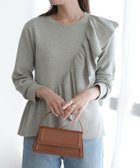 【ピエロ/Pierrot】のラッフルデザインニット 大人の最旬トレンドファッション＆コーディネート founy(ファウニー) ファッション Fashion レディースファッション Fashion for Women トップス・カットソー Cut & Sew Tops ニット Knit Tops & Sweaters おすすめ Recommended / Our Picks シンプル Simple, Minimal ダウン Down, Puffer デニム Denim, Jeans Material フェミニン Feminine, Girly フリル Frill, Ruffle プチプライス・低価格 Affordable / Budget Price ラッフル Ruffle, Frill thumbnail 166cm / 杢グレー / M|ID: prp329100004975974 ipo3291000000037300083