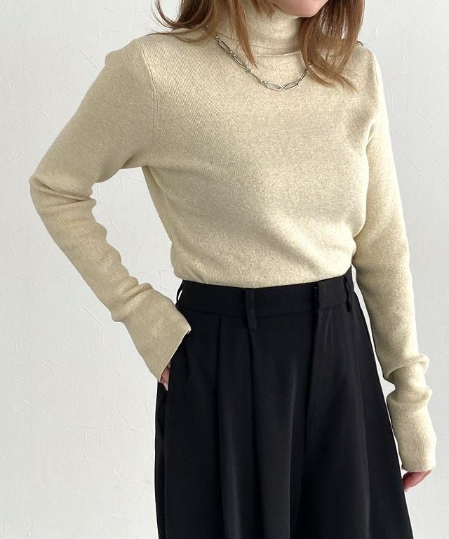 【ピエロ/Pierrot】のRASW ラメリブタートルネックニット インテリア・キッズ・メンズ・レディースファッション・服の通販 founy(ファウニー) 　ファッション　Fashion　レディースファッション　Fashion for Women　トップス・カットソー　Cut & Sew Tops　ニット　Knit Tops & Sweaters　タートルネック・ハイネックトップス　Turtlenecks & High-Neck Tops　トレンド　Trend, Trending Now　フィット　Fit, Slim Fit　プチプライス・低価格　Affordable / Budget Price　定番　Standard, Basic Item　150cm / ライトベージュ / M|ID: prp329100004975986 ipo3291000000037300130