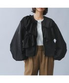 【ピエロ/Pierrot】のRASW フリルブルゾン 大人の最旬トレンドファッション＆コーディネート founy(ファウニー) ファッション Fashion レディースファッション Fashion for Women アウター Coat / Outerwear Collection レディースジャケット・軽アウター Jackets ブルゾンジャケット・スポーティアウター Blouson Jackets アシンメトリー Asymmetrical Style ギャザー Gathered, Ruffled クロップド Cropped, Short Length コンパクト Compact, Small Size ドッキング Docking, Mixed Material フリル Frill, Ruffle ブルゾン Blouson, Bomber Jacket プチプライス・低価格 Affordable / Budget Price thumbnail 165cm / ブラック / M|ID: prp329100004975987 ipo3291000000037300135
