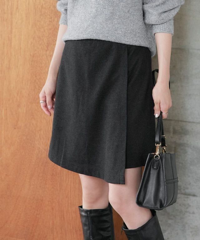【ピエロ/Pierrot】のウールタッチスコート インテリア・キッズ・メンズ・レディースファッション・服の通販 founy(ファウニー) 　ファッション　Fashion　レディースファッション　Fashion for Women　アウター　Coat / Outerwear Collection　コート・ロングコート・ピーコート　Long Coats, Peacoats & More　スウェット / スエット　Sweatshirt, Sweatwear　プチプライス・低価格　Affordable / Budget Price　ラップ　Wrap, Wrap Design　エレガント 上品　Elegant　台形　A-Line, Trapezoid Shape　167cm / 杢チャコール / M|ID: prp329100004975994 ipo3291000000037300158