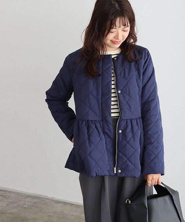 【ピエロ/Pierrot】のノーカラーフレアキルティングブルゾン 大人の最旬トレンドファッション＆コーディネート founy(ファウニー) 　ファッション　Fashion　レディースファッション　Fashion for Women　アウター　Coat / Outerwear Collection　レディースジャケット・軽アウター　Jackets　ブルゾンジャケット・スポーティアウター　Blouson Jackets　キルティング　Quilted, Quilting　フェミニン　Feminine, Girly　フレア　Flare, Flared　プチプライス・低価格　Affordable / Budget Price　 other-1|ID: prp329100004975997 ipo3291000000037300172