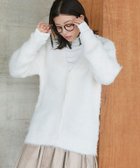 【ピエロ/Pierrot】の起毛Vネックニットカーディガン 167cm / オフホワイト / M|ID: prp329100004975999 ipo3291000000037300183