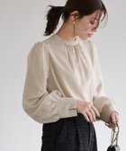 【ピエロ/Pierrot】の【アウトレットSALE!】2wayオーガンジースリーブブラウス 大人の最旬トレンドファッション＆コーディネート founy(ファウニー) ファッション Fashion レディースファッション Fashion for Women トップス・カットソー Cut & Sew Tops シャツ・ブラウス・オフィスカジュアル Elegant Blouses & Button-Ups アウトレット Outlet / Clearance オーガンジー Organza Fabric ドッキング Docking, Mixed Material フェミニン Feminine, Girly プチプライス・低価格 Affordable / Budget Price thumbnail 167cm / ベージュ / M|ID: prp329100004976001 ipo3291000000037300191