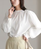 【ピエロ/Pierrot】の【アウトレットSALE!】2wayオーガンジースリーブブラウス 大人の最旬トレンドファッション＆コーディネート founy(ファウニー) ファッション Fashion レディースファッション Fashion for Women トップス・カットソー Cut & Sew Tops シャツ・ブラウス・オフィスカジュアル Elegant Blouses & Button-Ups アウトレット Outlet / Clearance オーガンジー Organza Fabric ドッキング Docking, Mixed Material フェミニン Feminine, Girly プチプライス・低価格 Affordable / Budget Price thumbnail 167cm / オフホワイト / M|ID: prp329100004976001 ipo3291000000037300192