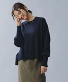 【ピエロ/Pierrot】の【アウトレットSALE!】 RASW 綿100%総針ニット 大人の最旬トレンドファッション＆コーディネート founy(ファウニー) ファッション Fashion レディースファッション Fashion for Women トップス・カットソー Cut & Sew Tops ニット Knit Tops & Sweaters アウトレット Outlet / Clearance クロップド Cropped, Short Length シンプル Simple, Minimal バランス Balance, Style Balance プチプライス・低価格 Affordable / Budget Price ワイド Wide, Wide Fit thumbnail 165cm / ダークネイビー / M|ID: prp329100004976004 ipo3291000000037300204