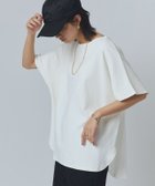 【ピエロ/Pierrot】のRASW コーマコットンオーバーTシャツ 大人の最旬トレンドファッション＆コーディネート founy(ファウニー) ファッション Fashion レディースファッション Fashion for Women トップス・カットソー Cut & Sew Tops シャツ・ブラウス・オフィスカジュアル Elegant Blouses & Button-Ups ロングTシャツ・Tシャツ Longline T-Shirts & Tees スリット Slit, Slit Detail プチプライス・低価格 Affordable / Budget Price ラウンド Round, Round Neck エレガント 上品 Elegant thumbnail 166cm / オフホワイト / M|ID: prp329100004976030 ipo3291000000037300306