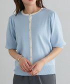 【ピエロ/Pierrot】の多機能バイカラーパフニットカーディガン 大人の最旬トレンドファッション＆コーディネート founy(ファウニー) ファッション Fashion レディースファッション Fashion for Women トップス・カットソー Cut & Sew Tops ニット Knit Tops & Sweaters カーディガン・羽織り Layered Style Cardigans ウォッシャブル Machine Washable ギャザー Gathered, Ruffled フェミニン Feminine, Girly プチプライス・低価格 Affordable / Budget Price ベーシック Basic, Essential エレガント 上品 Elegant 抗菌 Antibacterial, Bacteria-Resistant thumbnail 166cm / ライトブルー×オフホワイト / M|ID: prp329100004976063 ipo3291000000037300425