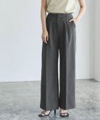 【ピエロ/Pierrot】のベルテッドリネンライクセミワイドパンツ チャコール|ID: prp329100004976088 ipo3291000000037300518