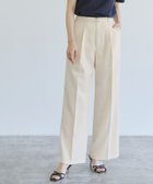 【ピエロ/Pierrot】のベルテッドリネンライクセミワイドパンツ ライトベージュ|ID: prp329100004976088 ipo3291000000037300519