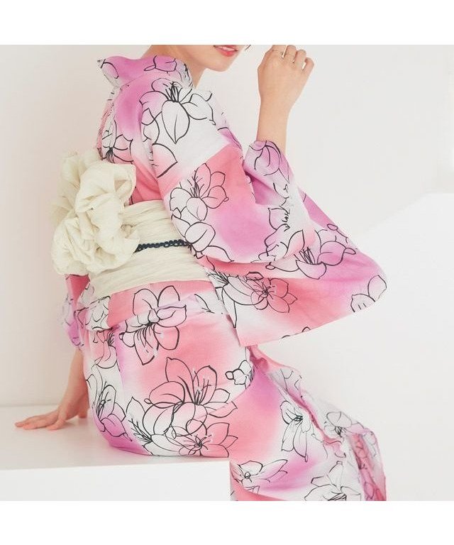【ピエロ/Pierrot】の兵児帯セット浴衣 インテリア・キッズ・メンズ・レディースファッション・服の通販 founy(ファウニー) 　ファッション　Fashion　レディースファッション　Fashion for Women　送料無料　Free Shipping　プチプライス・低価格　Affordable / Budget Price　E|ID: prp329100004976090 ipo3291000000037300528
