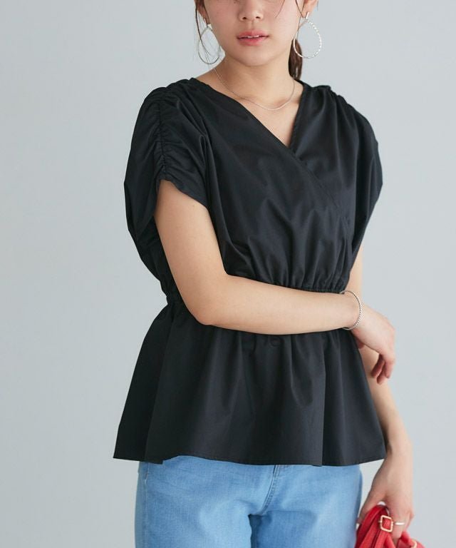【ピエロ/Pierrot】の【B会場】カシュクールペプラムブラウス 大人の最旬トレンドファッション＆コーディネート founy(ファウニー) 　ファッション　Fashion　レディースファッション　Fashion for Women　トップス・カットソー　Cut & Sew Tops　シャツ・ブラウス・オフィスカジュアル　Elegant Blouses & Button-Ups　デコルテ　Décolleté, Neckline　フェミニン　Feminine, Girly　プチプライス・低価格　Affordable / Budget Price　ペプラム　Peplum, Flared Hem　 other-1|ID: prp329100004976100 ipo3291000000037300572