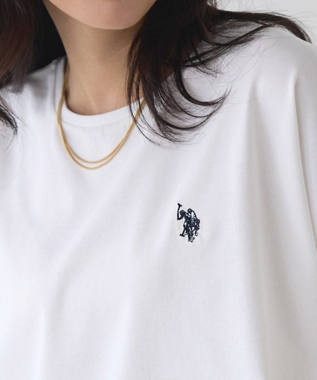 【ピエロ/Pierrot】の【U.S. POLO ASSN.】フレンチTシャツ [Pierrot] インテリア・キッズ・メンズ・レディースファッション・服の通販 founy(ファウニー) 　ファッション　Fashion　レディースファッション　Fashion for Women　トップス・カットソー　Cut & Sew Tops　シャツ・ブラウス・オフィスカジュアル　Elegant Blouses & Button-Ups　ロングTシャツ・Tシャツ　Longline T-Shirts & Tees　送料無料　Free Shipping　スリーブ　Sleeve, Long Sleeve / Short Sleeve　フレンチ　French, French Style　プチプライス・低価格　Affordable / Budget Price　ワンポイント　One Point, Statement Accent　エレガント 上品　Elegant　162cm / オフホワイト×ネイビー / M|ID: prp329100004976106 ipo3291000000037300598