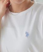【ピエロ/Pierrot】の【U.S. POLO ASSN.】フレンチTシャツ [Pierrot] 大人の最旬トレンドファッション＆コーディネート founy(ファウニー) ファッション Fashion レディースファッション Fashion for Women トップス・カットソー Cut & Sew Tops シャツ・ブラウス・オフィスカジュアル Elegant Blouses & Button-Ups ロングTシャツ・Tシャツ Longline T-Shirts & Tees 送料無料 Free Shipping スリーブ Sleeve, Long Sleeve / Short Sleeve フレンチ French, French Style プチプライス・低価格 Affordable / Budget Price ワンポイント One Point, Statement Accent エレガント 上品 Elegant thumbnail 166cm / オフホワイト×ブルー / M|ID: prp329100004976106 ipo3291000000037300600