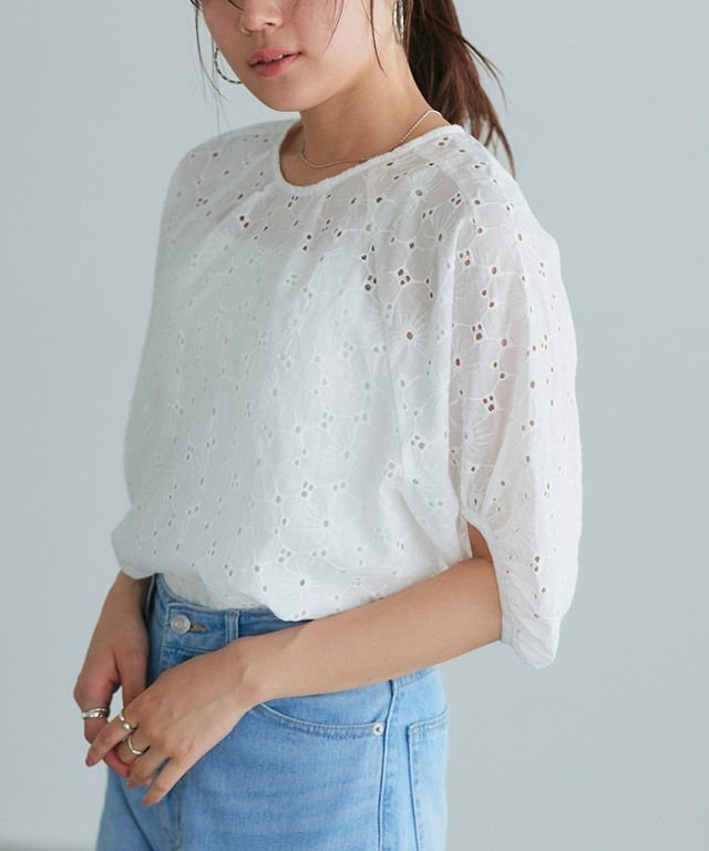 【ピエロ/Pierrot】の【B会場】コットンレースブラウス インテリア・キッズ・メンズ・レディースファッション・服の通販 founy(ファウニー) 　ファッション　Fashion　レディースファッション　Fashion for Women　トップス・カットソー　Cut & Sew Tops　シャツ・ブラウス・オフィスカジュアル　Elegant Blouses & Button-Ups　プチプライス・低価格　Affordable / Budget Price　レース　Lace, Lace Fabric　オフホワイト|ID: prp329100004976113 ipo3291000000037300623