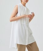 【ピエロ/Pierrot】のRASW ピンタックブザムノースリブラウス 大人の最旬トレンドファッション＆コーディネート founy(ファウニー) ファッション Fashion レディースファッション Fashion for Women トップス・カットソー Cut & Sew Tops シャツ・ブラウス・オフィスカジュアル Elegant Blouses & Button-Ups とろみ Fluid, Flowy Fabric クラシカル Classical, Vintage-Inspired プチプライス・低価格 Affordable / Budget Price エレガント 上品 Elegant thumbnail 166cm / オフホワイト / M|ID: prp329100004976118 ipo3291000000037300641