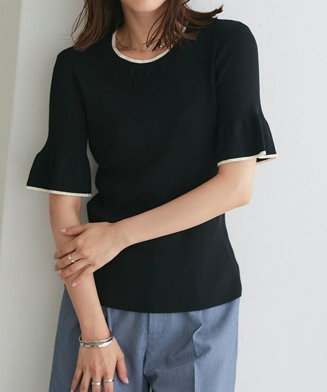 【ピエロ/Pierrot】の配色デザインフレアニット インテリア・キッズ・メンズ・レディースファッション・服の通販 founy(ファウニー) https://founy.com/ ファッション Fashion レディースファッション Fashion for Women トップス・カットソー Cut & Sew Tops ニット Knit Tops & Sweaters ウォッシャブル Machine Washable サマー Summer, Summer Style シンプル Simple, Minimal トレンド Trend, Trending Now フレア Flare, Flared プチプライス・低価格 Affordable / Budget Price 夏 Summer 春 Spring |ID: prp329100004976120 ipo3291000000037300645
