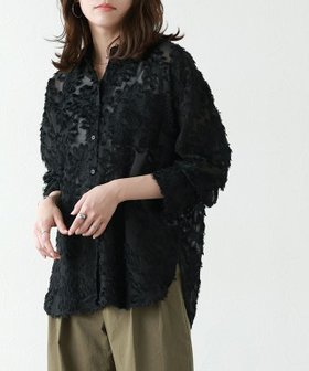 【ピエロ/Pierrot】 【A会場】フラワージャカードシャツ大人の最旬トレンドファッション＆コーディネート founy(ファウニー) ファッション Fashion レディースファッション Fashion for Women トップス・カットソー Cut & Sew Tops シャツ・ブラウス・オフィスカジュアル Elegant Blouses & Button-Ups 送料無料 Free Shipping シアー Sheer, See-Through ジャカード／ジャガード Jacquard, Woven Pattern トレンド Trend, Trending Now フェミニン Feminine, Girly フラワー Flower, Floral プチプライス・低価格 Affordable / Budget Price 夏 Summer |ID:prp329100004976126