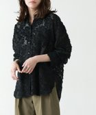 【ピエロ/Pierrot】の【A会場】フラワージャカードシャツ 大人の最旬トレンドファッション＆コーディネート founy(ファウニー) ファッション Fashion レディースファッション Fashion for Women トップス・カットソー Cut & Sew Tops シャツ・ブラウス・オフィスカジュアル Elegant Blouses & Button-Ups 送料無料 Free Shipping シアー Sheer, See-Through ジャカード／ジャガード Jacquard, Woven Pattern トレンド Trend, Trending Now フェミニン Feminine, Girly フラワー Flower, Floral プチプライス・低価格 Affordable / Budget Price 夏 Summer thumbnail ブラック|ID: prp329100004976126 ipo3291000000037300670