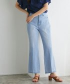 【ピエロ/Pierrot】のフレアデニムパンツ 大人の最旬トレンドファッション＆コーディネート founy(ファウニー) ファッション Fashion レディースファッション Fashion for Women パンツ Pants & Trousers デニムパンツ・ジーンズ・美脚デニム Denim Jeans & Pants ウォッシュ Washed Finish シンプル Simple, Minimal セットアップ Set-Up, Coordinated Outfit センター Center, Center Line デニム Denim, Jeans Material トレンド Trend, Trending Now ビスチェ Bustier, Corset Top フレア Flare, Flared プチプライス・低価格 Affordable / Budget Price thumbnail サックス|ID: prp329100004976127 ipo3291000000037300674