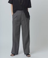 【ピエロ/Pierrot】のRASW リネン混ストライプストレートパンツ 大人の最旬トレンドファッション＆コーディネート founy(ファウニー) ファッション Fashion レディースファッション Fashion for Women パンツ Pants & Trousers ストライプ Stripe, Striped Pattern スリット Slit, Slit Detail センター Center, Center Line バランス Balance, Style Balance プチプライス・低価格 Affordable / Budget Price リネン Linen, Linen Fabric |ID:prp329100004976130