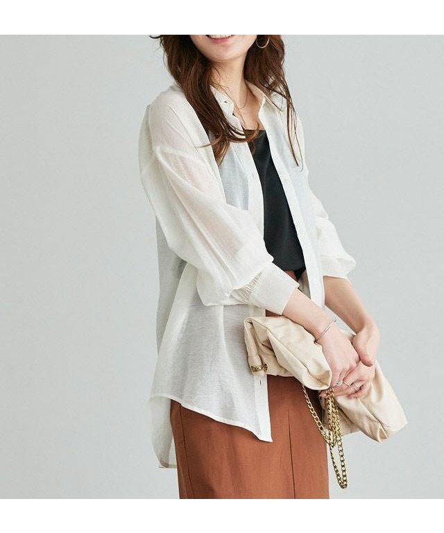 【ピエロ/Pierrot】の【A会場】シアールーズシャツ インテリア・キッズ・メンズ・レディースファッション・服の通販 founy(ファウニー) 　ファッション　Fashion　レディースファッション　Fashion for Women　トップス・カットソー　Cut & Sew Tops　シャツ・ブラウス・オフィスカジュアル　Elegant Blouses & Button-Ups　送料無料　Free Shipping　エアリー　Airy Texture　シアー　Sheer, See-Through　トレンド　Trend, Trending Now　プチプライス・低価格　Affordable / Budget Price　ルーズ　Loose, Oversized　アイボリー|ID: prp329100004976137 ipo3291000000037300712