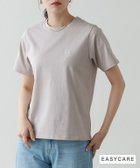 【ピエロ/Pierrot】の【イージーケア】刺繍ロゴTシャツ[Pierrot] 大人の最旬トレンドファッション＆コーディネート founy(ファウニー) ファッション Fashion レディースファッション Fashion for Women トップス・カットソー Cut & Sew Tops シャツ・ブラウス・オフィスカジュアル Elegant Blouses & Button-Ups ロングTシャツ・Tシャツ Longline T-Shirts & Tees プチプライス・低価格 Affordable / Budget Price エレガント 上品 Elegant thumbnail ライトグレー×オフホワイト|ID: prp329100004976138 ipo3291000000037300718