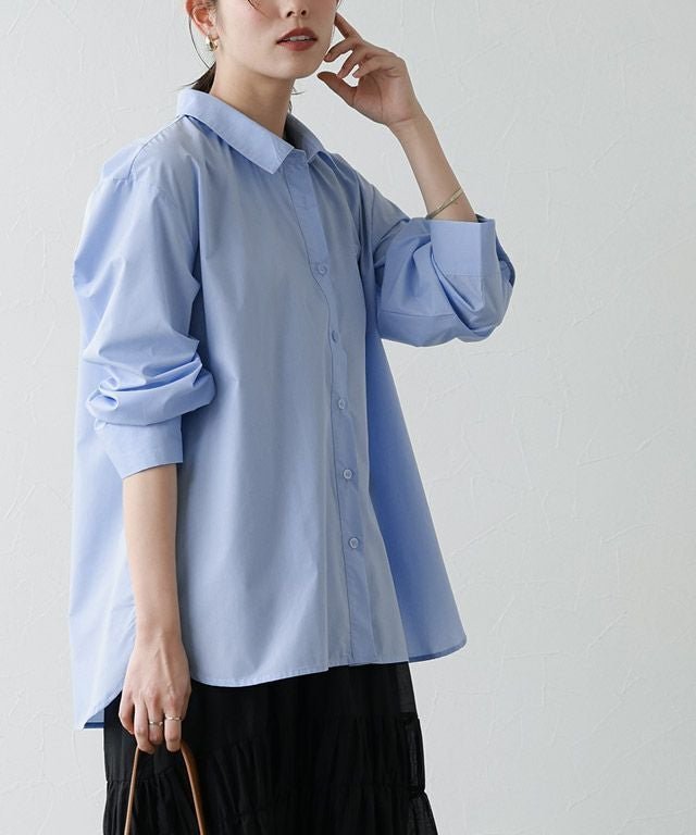 【ピエロ/Pierrot】の【A会場】刺繍ロゴシャツ インテリア・キッズ・メンズ・レディースファッション・服の通販 founy(ファウニー) 　ファッション　Fashion　レディースファッション　Fashion for Women　トップス・カットソー　Cut & Sew Tops　シャツ・ブラウス・オフィスカジュアル　Elegant Blouses & Button-Ups　送料無料　Free Shipping　プチプライス・低価格　Affordable / Budget Price　ワンポイント　One Point, Statement Accent　167cm / ライトブルー×オフホワイト / M|ID: prp329100004976141 ipo3291000000037300729