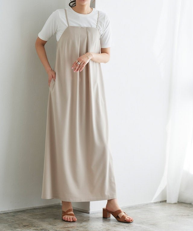【ピエロ/Pierrot】の【A会場】ペアスキンタックデザインキャミワンピース インテリア・キッズ・メンズ・レディースファッション・服の通販 founy(ファウニー) 　ファッション　Fashion　レディースファッション　Fashion for Women　ワンピース　Dresses　キャミソールワンピース　Camisole Dresses　送料無料　Free Shipping　プチプライス・低価格　Affordable / Budget Price　ロング　Long, Long-Length　エレガント 上品　Elegant　ペアスキンタックデザインキャミワンピース|ID: prp329100004976151 ipo3291000000037300770