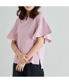 【ピエロ/Pierrot】の丈が選べるフレアスリーブキーネックカットソー 大人の最旬トレンドファッション＆コーディネート founy(ファウニー) ファッション Fashion レディースファッション Fashion for Women トップス・カットソー Cut & Sew Tops カットソー・ベーシックTシャツ Cut-and-Sewn Tops / Stretch Tees & Basics スリット Slit, Slit Detail スリーブ Sleeve, Long Sleeve / Short Sleeve フェミニン Feminine, Girly フレア Flare, Flared プチプライス・低価格 Affordable / Budget Price ミドル Middle Length, Mid Height ロング Long, Long-Length thumbnail 167cm / ライトピンク / ミドル丈 / M|ID: prp329100004976159 ipo3291000000037300800