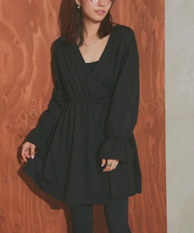 【ピエロ/Pierrot】の【ラッシュガード】2wayカシュクールトッパーチュニック インテリア・キッズ・メンズ・レディースファッション・服の通販 founy(ファウニー) https://founy.com/ ファッション Fashion レディースファッション Fashion for Women ワンピース Dresses チュニック Tunic Tops & Dresses 送料無料 Free Shipping ウォッシャブル Machine Washable カーディガン Cardigan, Knitwear スリーブ Sleeve, Long Sleeve / Short Sleeve トッパー Topper, Light Cardigan フェミニン Feminine, Girly プチプライス・低価格 Affordable / Budget Price |ID: prp329100004976164 ipo3291000000037300811